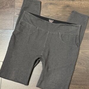 Assets Red Hot Label by Spanx Dark Gray Denim Leggings Jeggings SH1715 M Medium